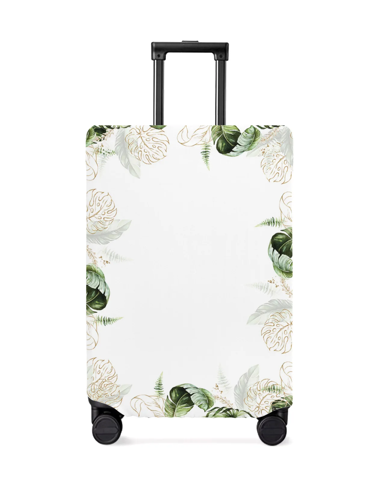 

Watercolor Palm Green Leaves Green Plant Luggage Cover Stretch Baggage Protector Dust Cover for 18-32 Inch Travel Suitcase Case