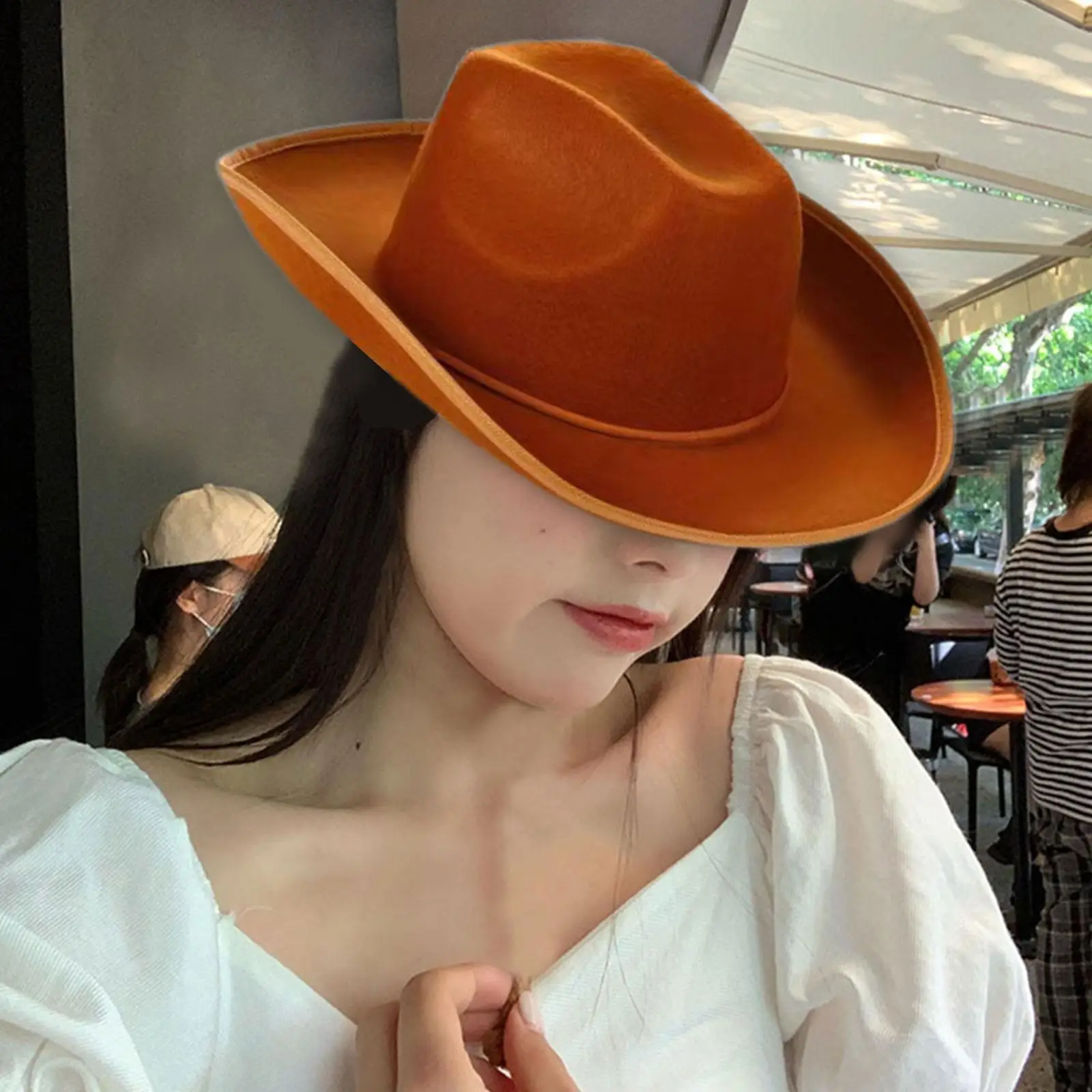 Western Cowboy Hat Headwear Unisex Cap Outdoor Travel Sunshade Cowboy Hat Decorative Hat Outdoor Sunscreen Accessories