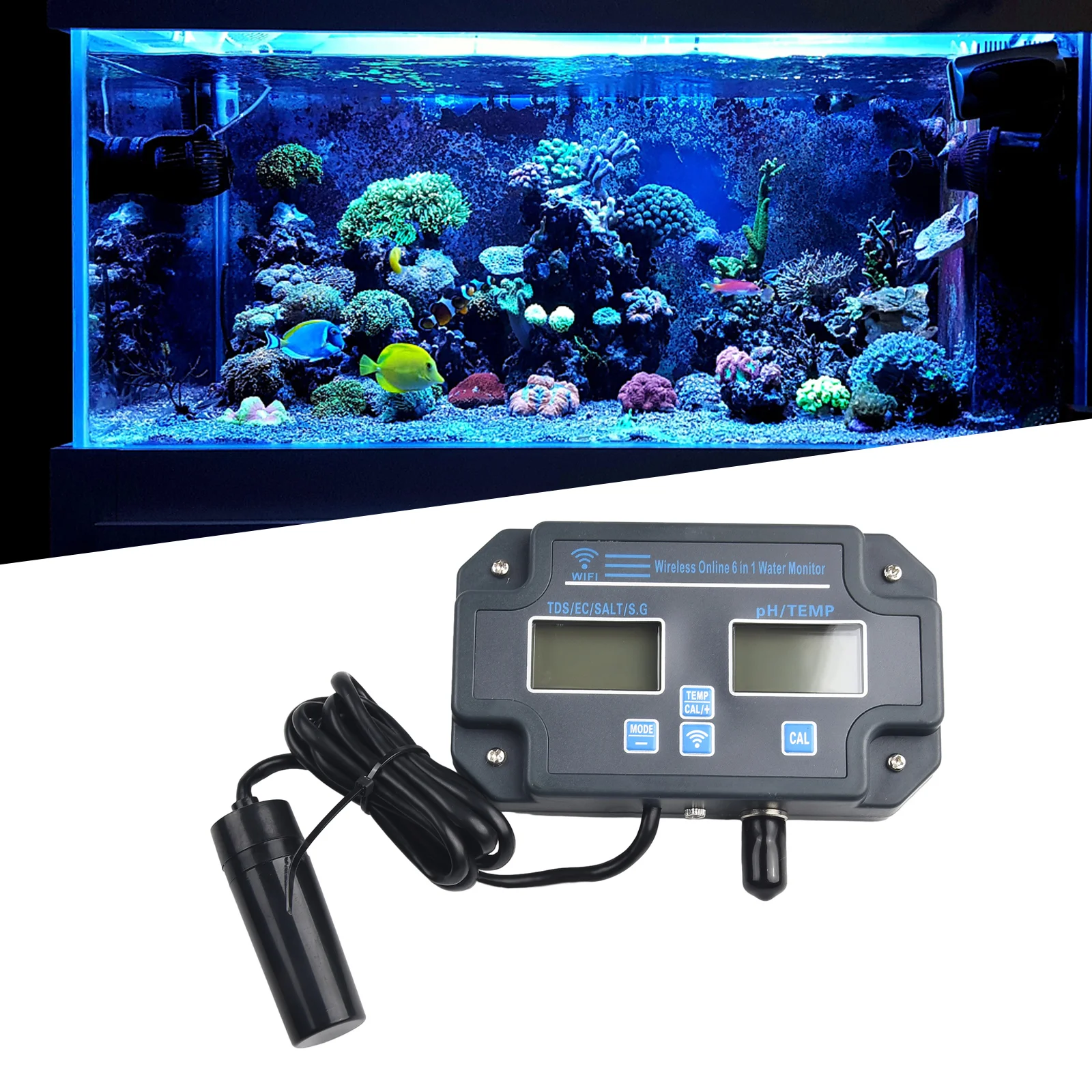 

Automatic Calibration Digital PH Temp Meter Versatile Testing Applications Wireless Data Updates Data Monitoring
