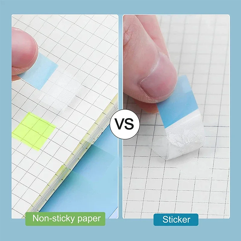 100-180sheets Transparent Sticky Notes Page Markers Book Tabs Index Sticky Notes Bookmarks Memo Pad Notepad Stickers Stationery