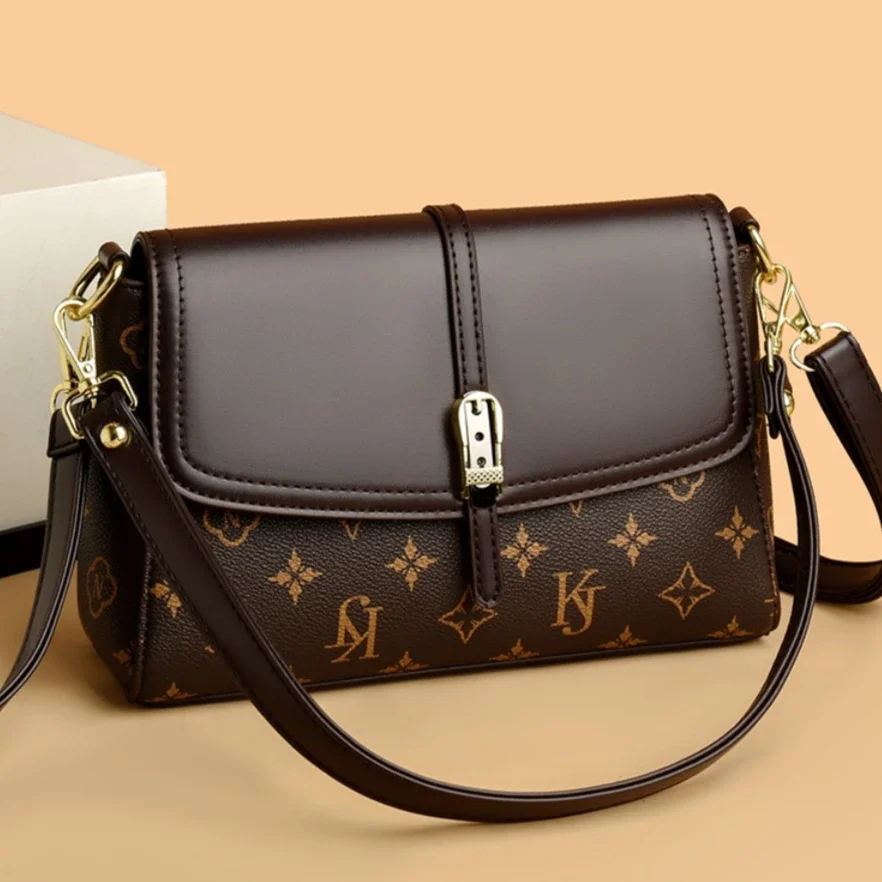 

Old Folwers Luxury Handbags Women Bags Designer High Quality Pu Leather Shoulder Crossbody Bags Hand for Women Mother Sac 2025
