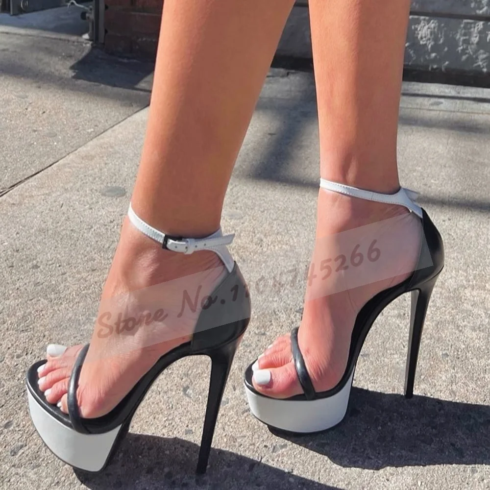 Розовые сандалии на платформе зеленого оранжевого цвета в стиле пэчворк, туфли на шпильке, разноцветные модельные туфли, банкетные туфли с пряжкой и ремешком