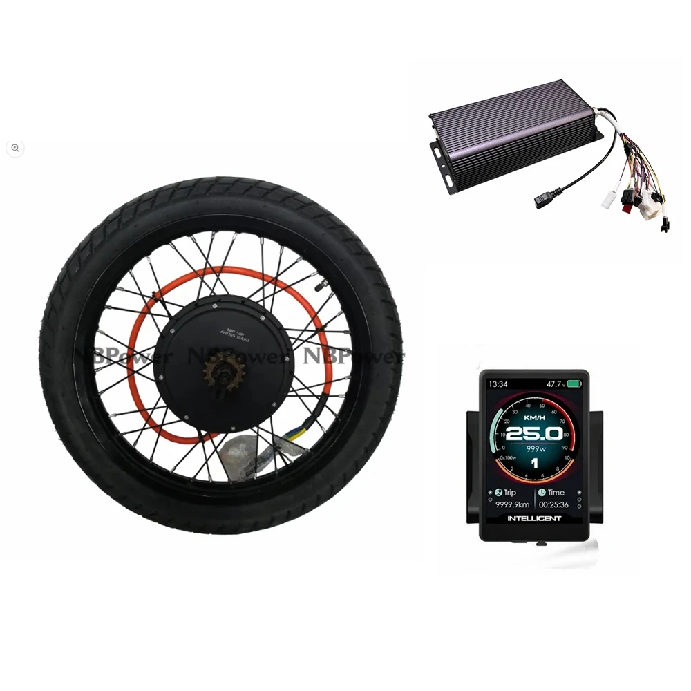 

special linl- QS205 50H V4 72v 5000W Rear Motorcycle Wheel Kit 150mm Dropout Electric Bike Conversion Kit sabvoton controller