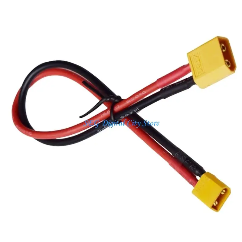 U75B XT30 to XT60 Male Cable with 14AWG Silicone Wire for Model Aircraft Battery Use