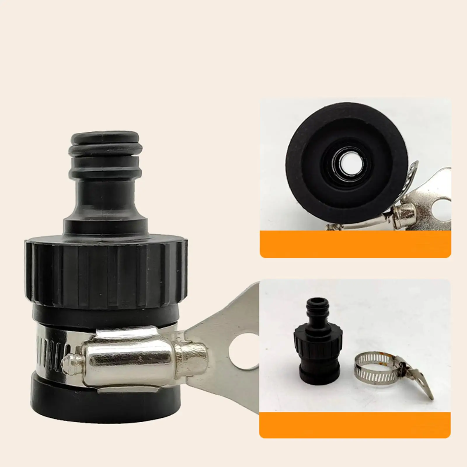 Watering Hose Adapter 4pcs ABS Quick Connector Set Garden Hose Connection Plumbing Adapter for 3/4 1/2