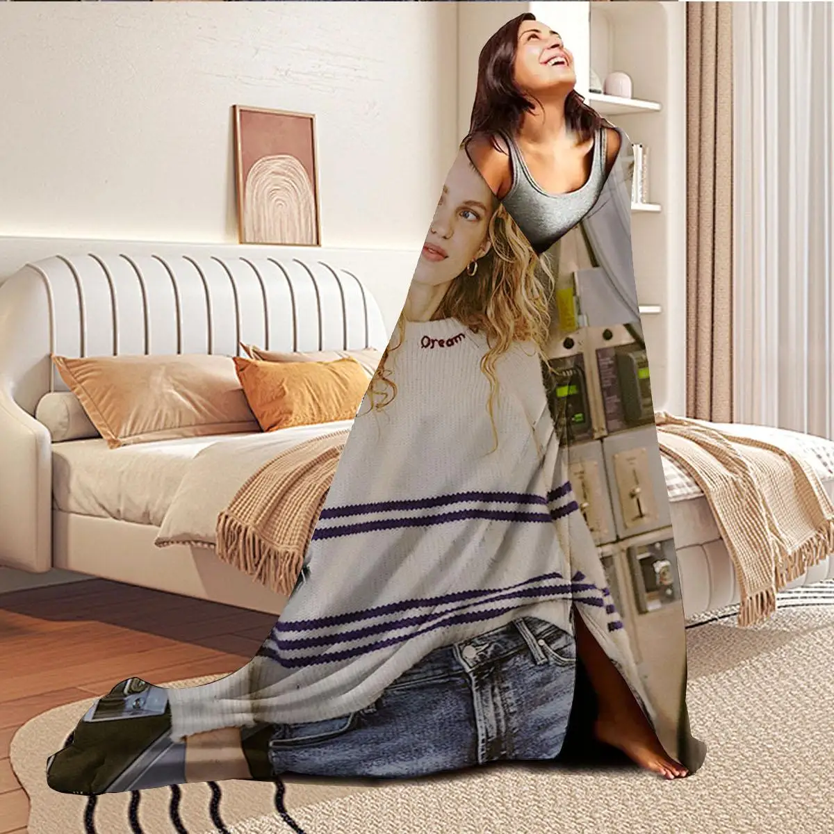 بطانية فلانيل مخصصة للأطفال في الهالوين - تعبر قلبك، مضادة للكهرباء الساكنة وخالية من الوبر، مناسبة لأسرة الأطفال، بطانيات التفاعل بين الوالدين والطفل - مادة بوليستر ناعمة - مثالية كهدية لنمو عيد الميلاد للبنين والبنات والأبناء #6