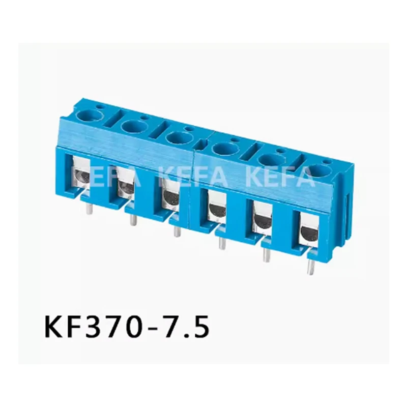 (10 Pieces) KF370 7.5mm Blue screw type PCB wiring terminals can be spliced with a plastic height of 12.5mm