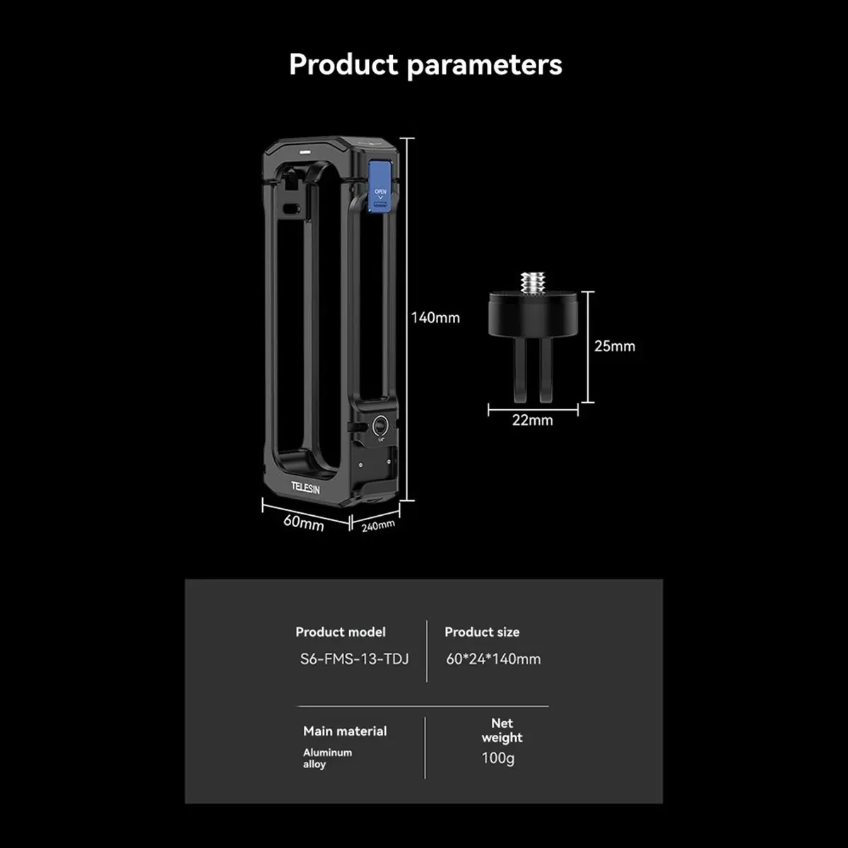 

M85K для камеры X4, защитная рамка для видеоблогов из алюминиевого сплава для повышенной долговечности и производительности