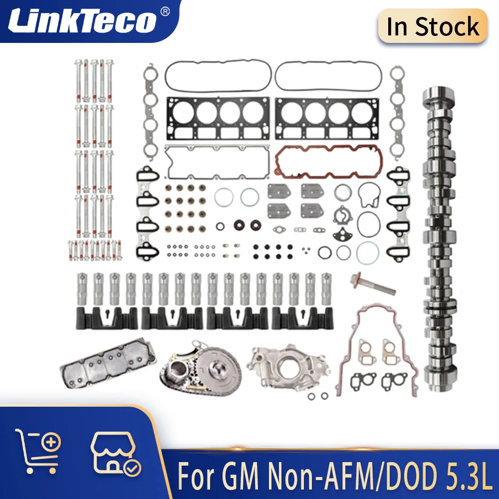 Engine Parts Non-AFM Camshaft Lifter Head Gasket Set Bolt Pump Fit 5.3 L For Chevrolet Silverado 1500 GM Sierra Yukon Truck 5.3L