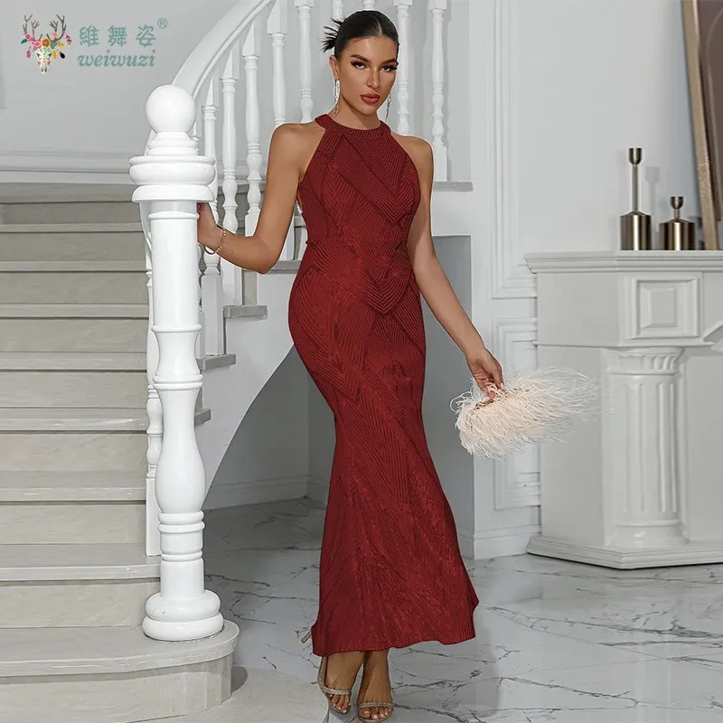 라운드넥 홀터넥 오프숄더 스팽글 파티 이브닝 드레스 섹시 비즈 백리스 하이웨이스트 롱 머메이드 이브닝 드레스