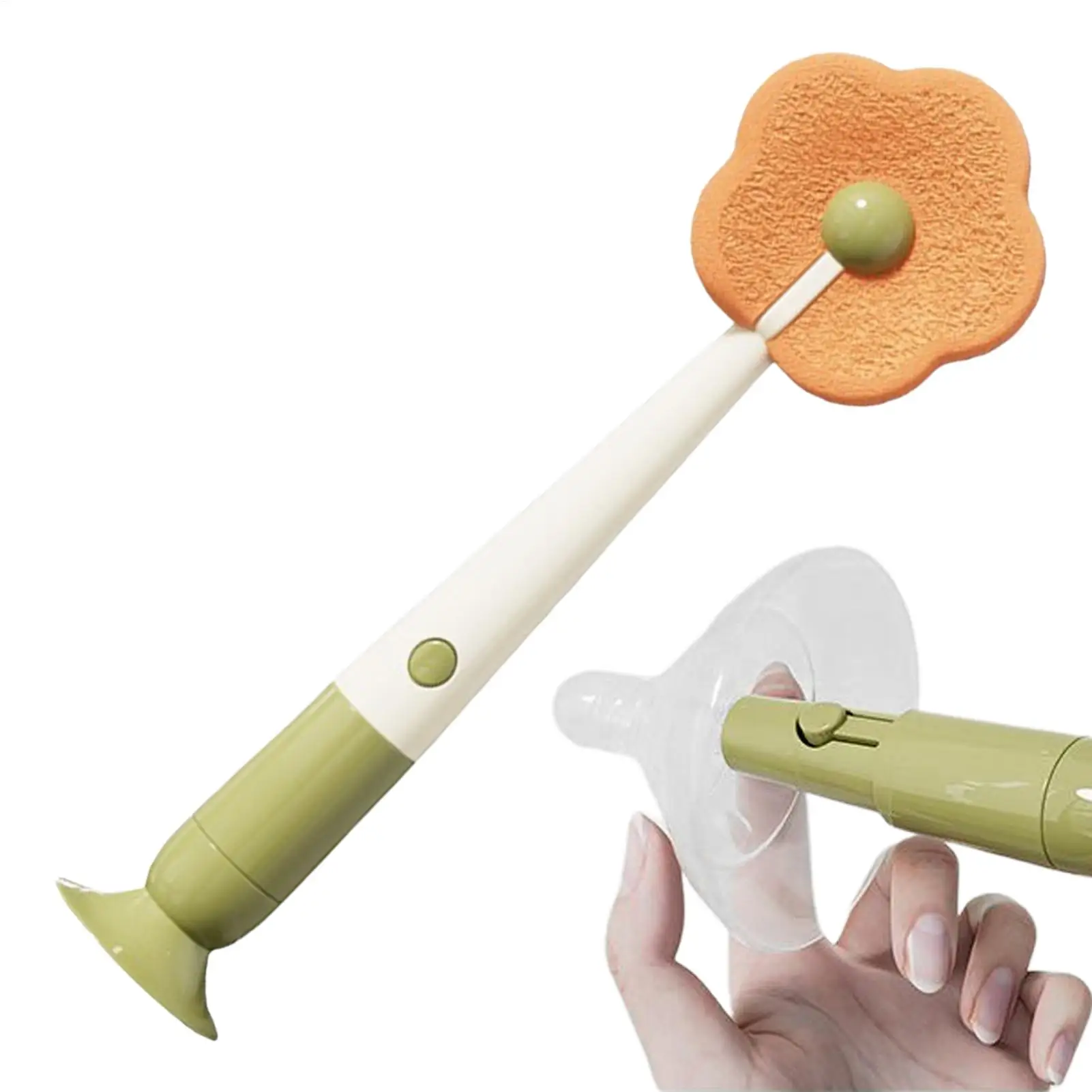 

Cup Lid Cleaning Brush Cup Brush Sponge Suction Multifunctional Washer Flower-shaped Scrubber For Kitchen Sink Coffee Travel