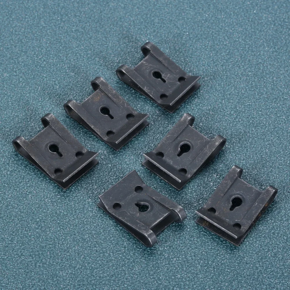 20Pcs Car Fastener Clip Automobile Engine Fender Bumper Guard Auto Door U Type Screw Base Clips Nut Mounting Fastener Clamp Clip