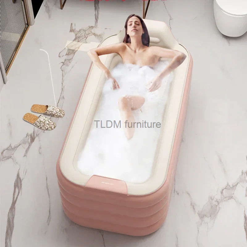 Adult Portable Bathtub Folding Body Sauna Shower Steam Inflatable Whirlpool Bathtub Simple Baignoire Bathroom Supplies YX50FB