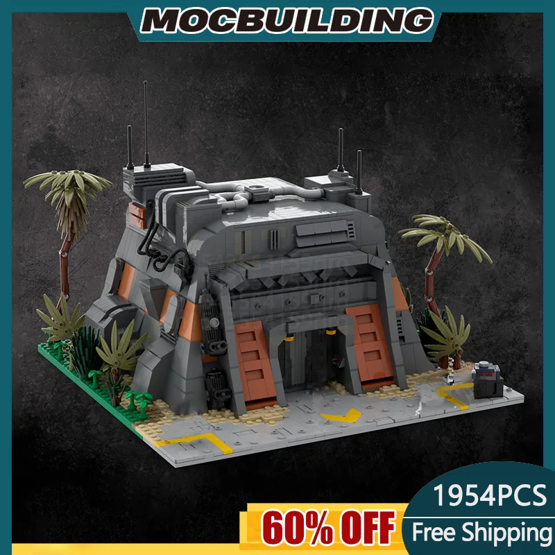 Bunker or Barracks Military Base Fortress MOC Building Block DIY Assemble Bricks Model Space Architecture Toys Gifts 1954PCS