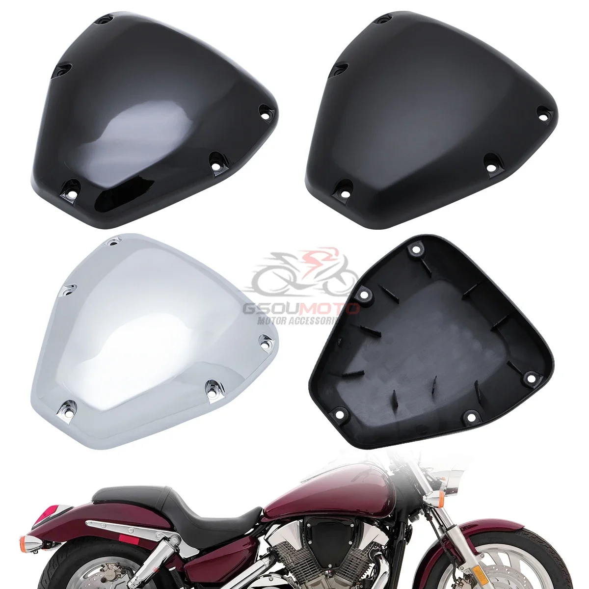 For Honda VTX1300 VTX1800 VTX 1300 1800 2003-2008 ABS Plastic Chrome Air Filter Cap Motorcycle Accessories Air Cleaner Cover