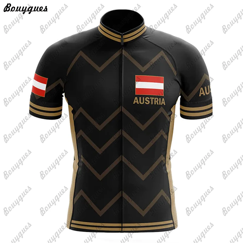 New AUSTRIA Team Men Cycling Jersey MTB Maillot Bike Shirt Downhill Jersey High Quality Team Mountain Bicycle Clothing