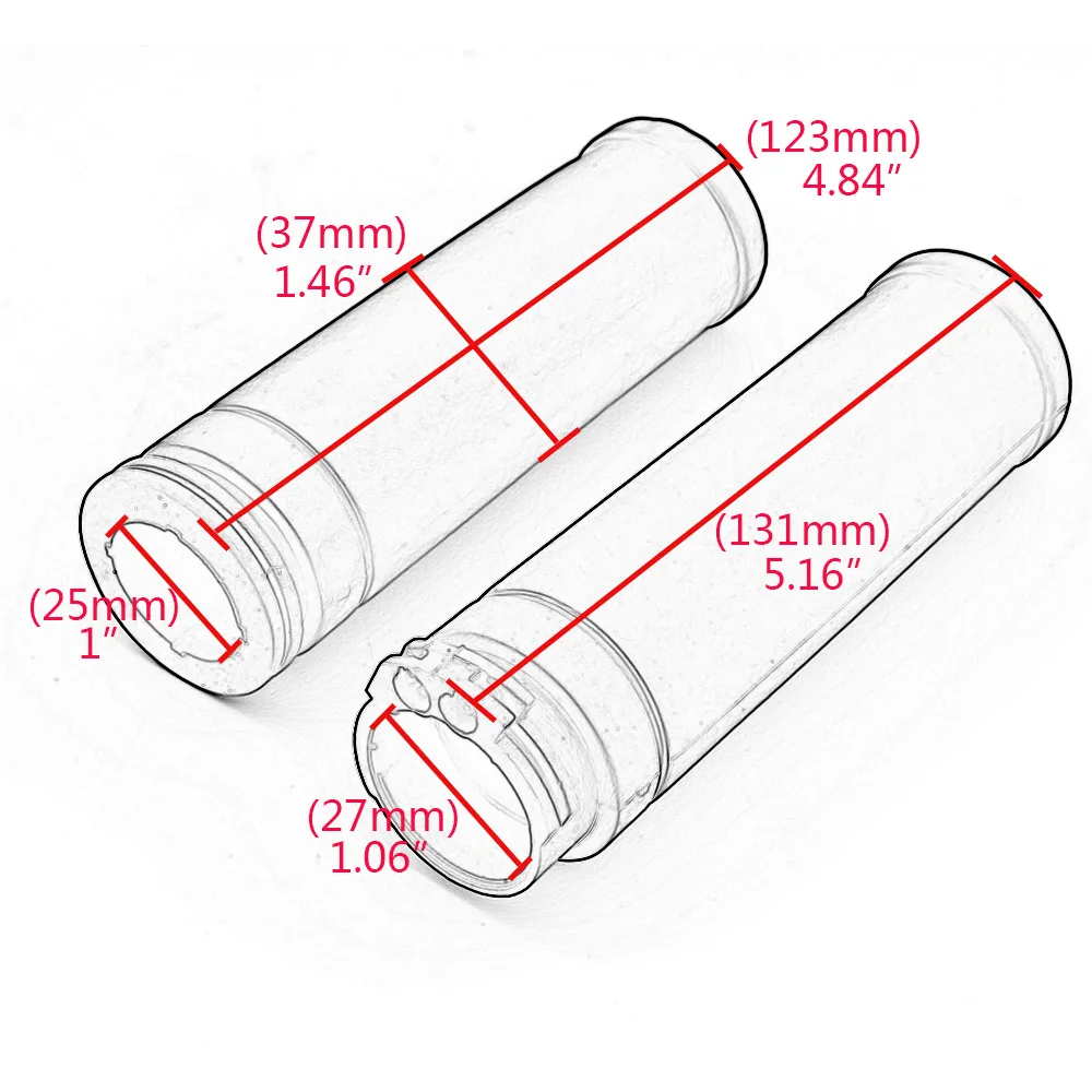25mm Universal Motorcycle Rubber Handlebar Hand Grips For Harley Models 1996-Later with Twin Cable Throttle 1