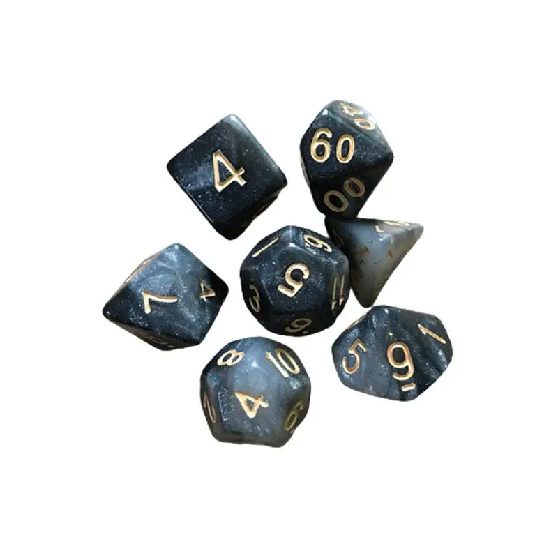 7 Stück Acryl polyed rische Würfel für dnd rpg mtg Party Spiel Spielzeug Set für Kinder Erwachsene Spiel Unterhaltung Würfel Outdoor-Sportspiel