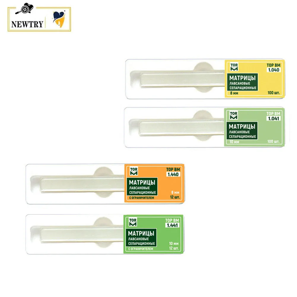 

TOP BM Dental Polyester Matrix No.1.040 1.041 1.440 1.441 Proximal Film Matrix Band Transparent Strips Oral Tooth Filling Tools