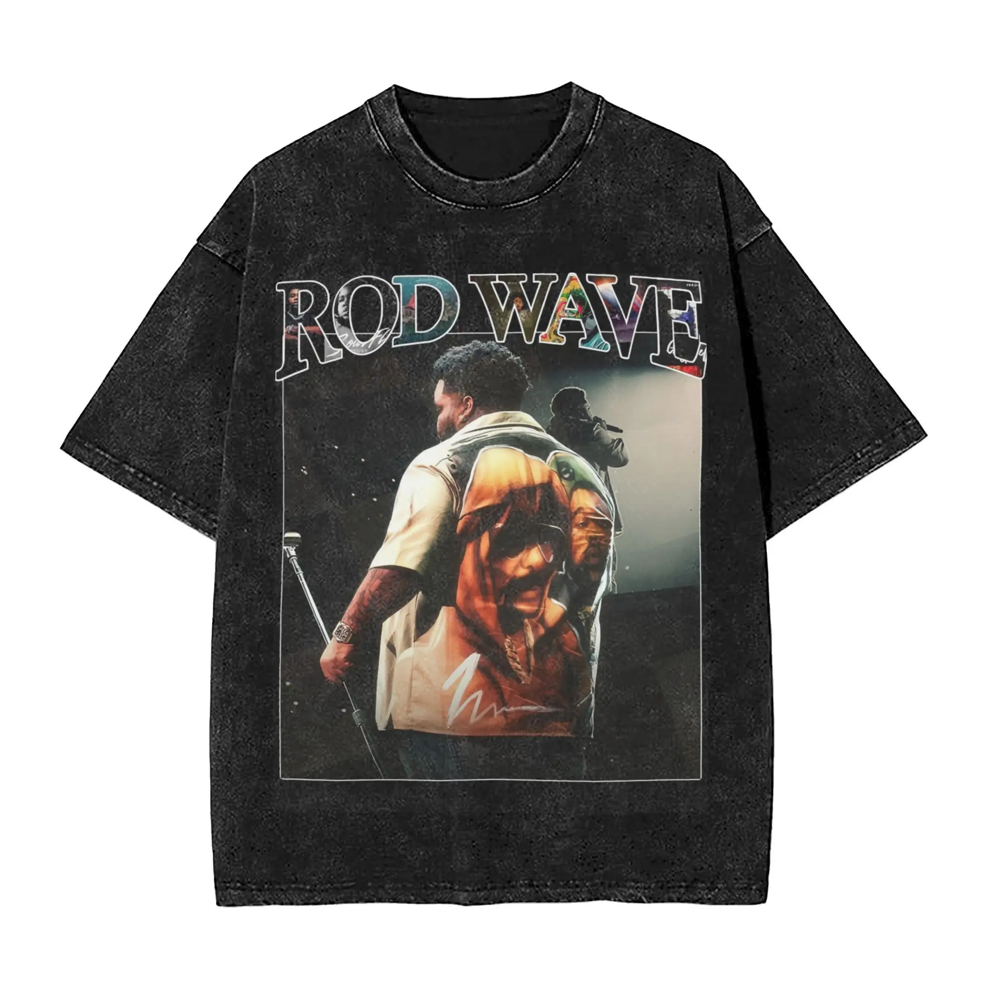 Stylish Men Women Rod Wave Last Lap Tour 2024 Tee Shirt Oversize Washed  T Shirts Tops