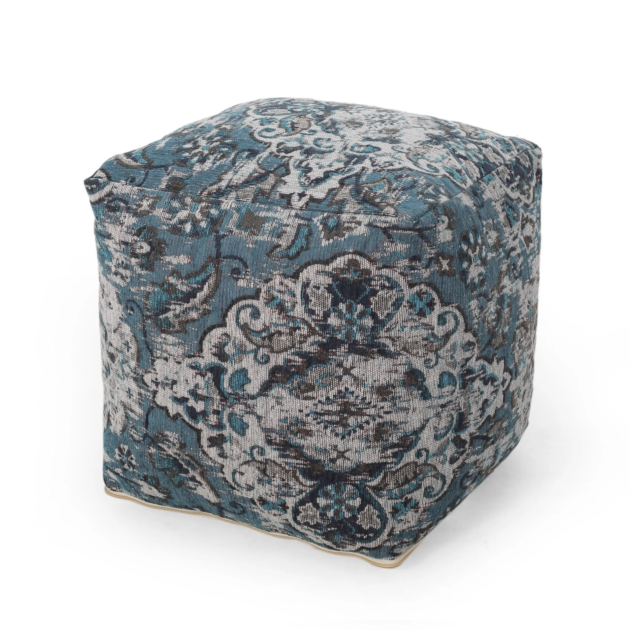 

Anita Square Pouf, Blue