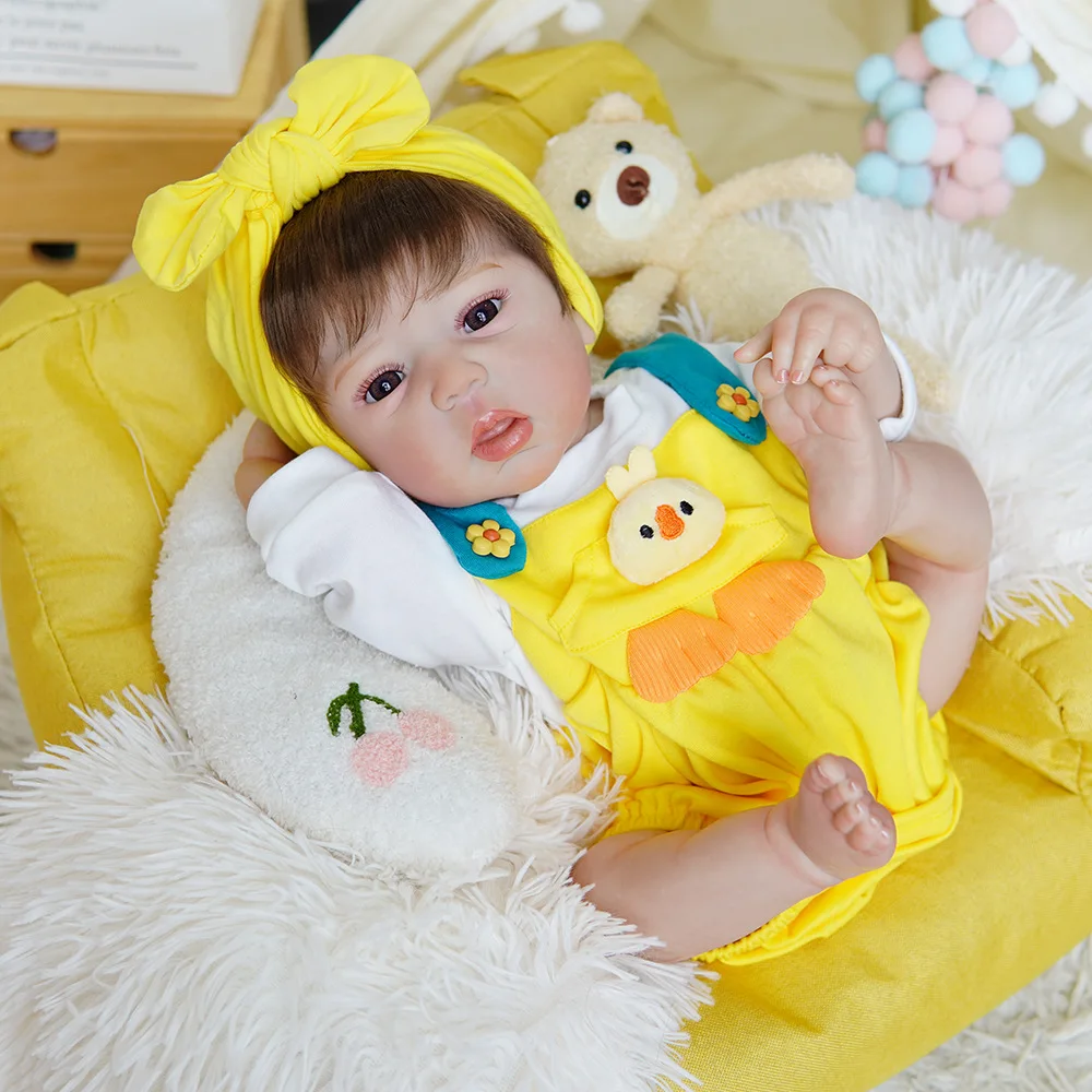 

18 inch 48cm simulation cute reborn doll with advanced 3D skin, visible veins and blood vessels