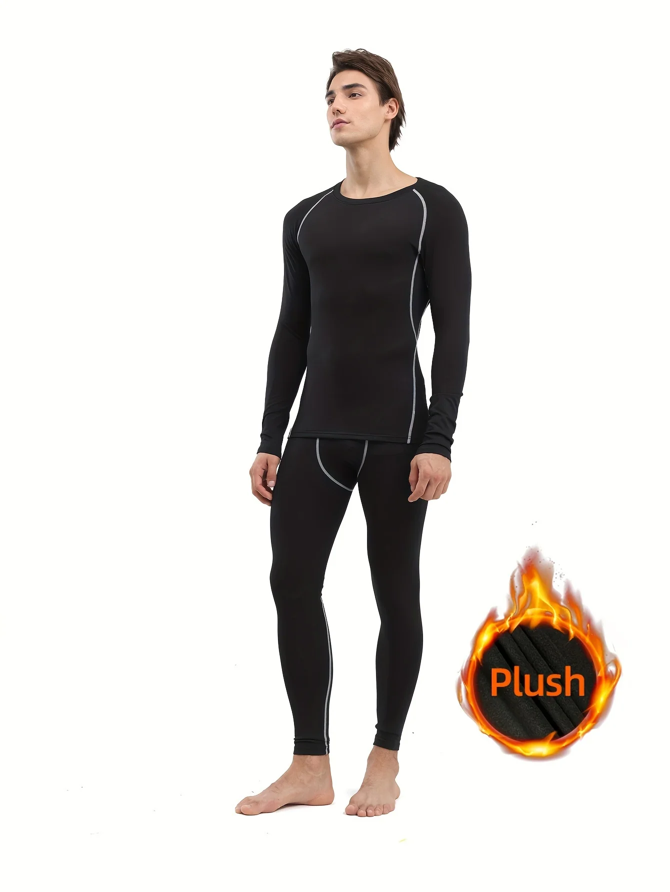 

Спортивный теплый костюм, быстросохнущий теплый топ, эластичные дышащие компрессионные брюки, подходят для занятий спортом дома и на открытом воздухе.