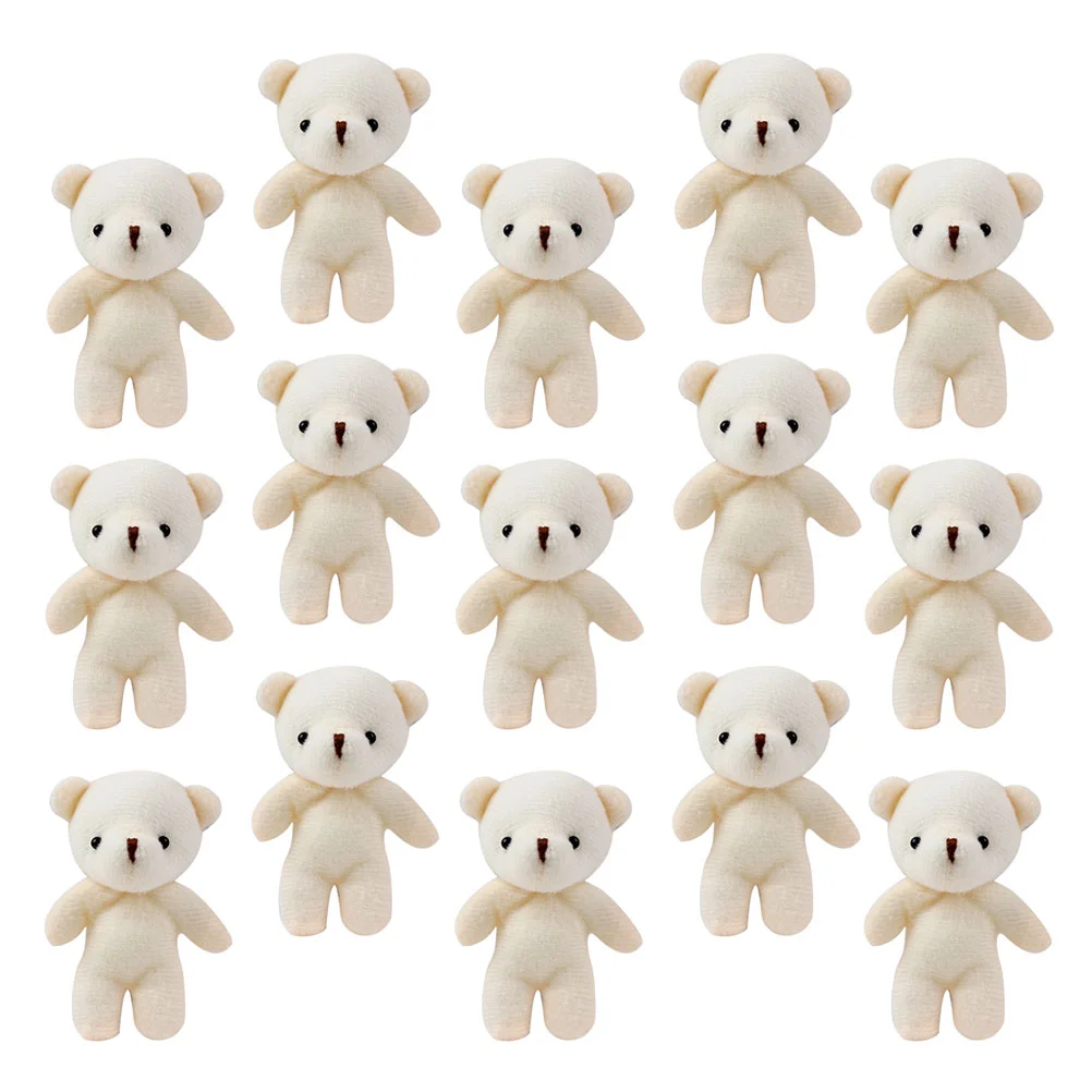 

18 Pcs Mini Adorable Tiny Bears Bag Accessories Ornaments Plush Keychain Hanging Pendant Pp Cotton Figurines Baby Toys