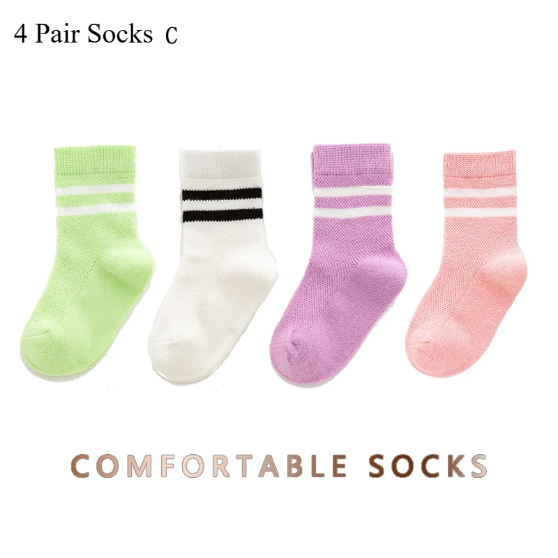 3/4/5 Pairs White Socks for School Kids Socks Student Unisex School Plain Mid Cut Boy Girl School Socks Spring, Summer,