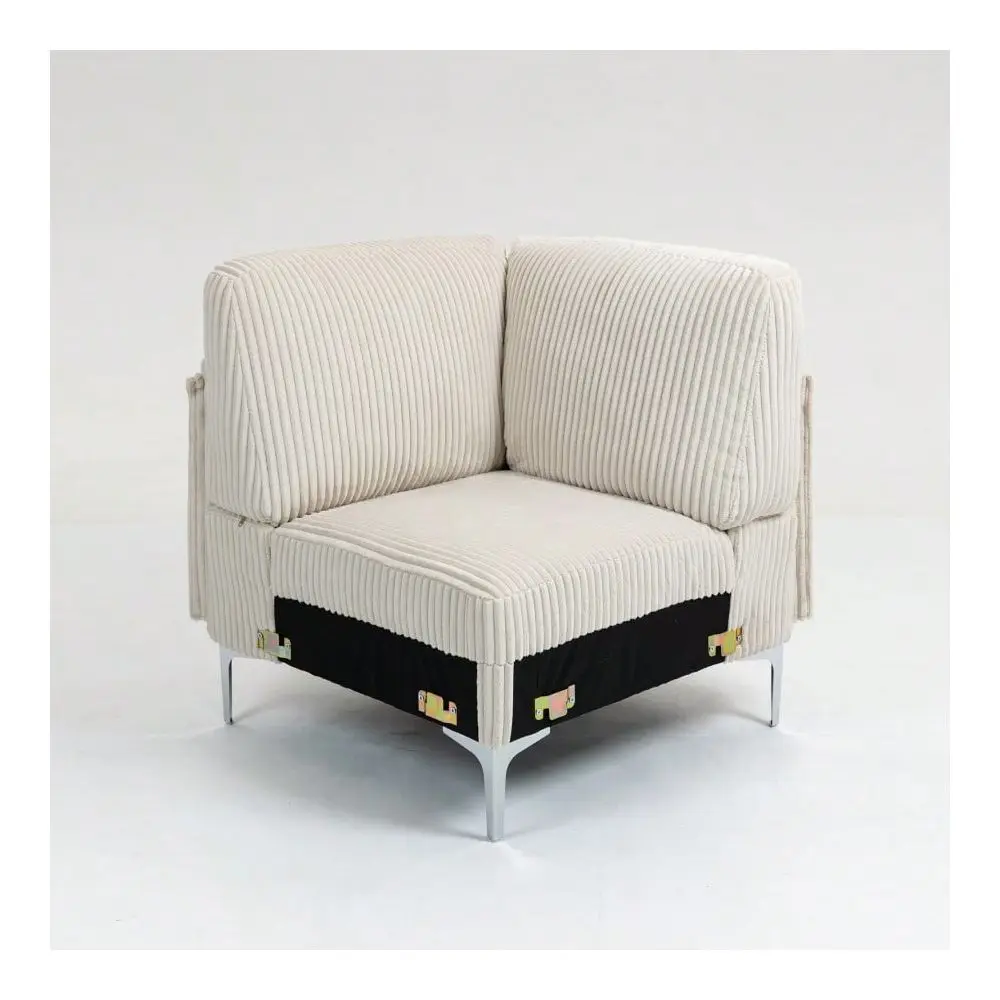 Sectional Sofa Corner Seat, Middle Seat Module Couch, Beige