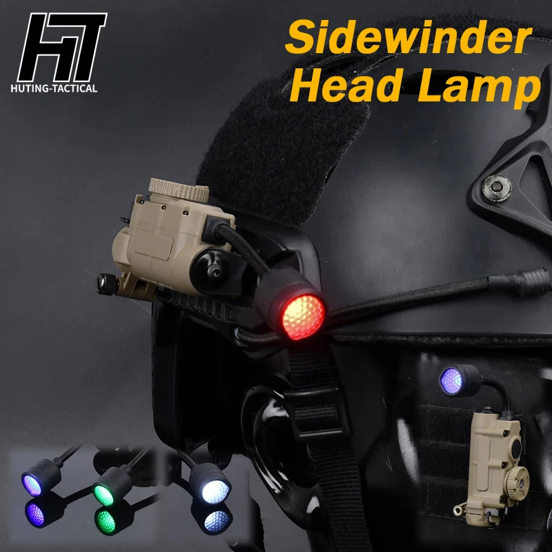 Sidewinder Head Lamp FAST Helmet Strobe Light Red Green IR Blue White LED WADSN Outdoor Hunting Auxiliary Lighting