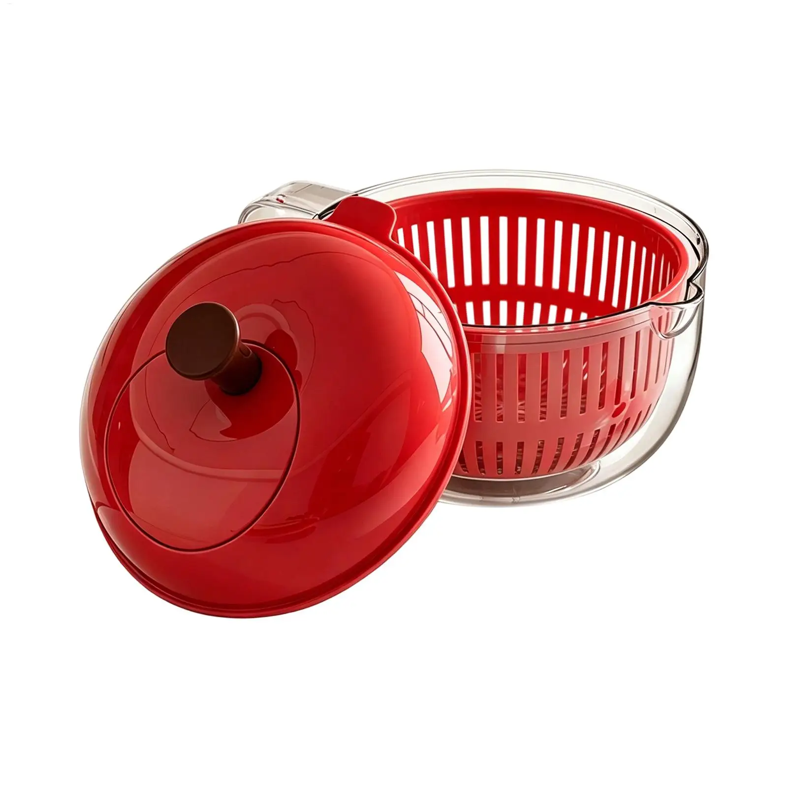 Fruit Cleaner Bowl Strainer Cleaning Container Berry Washer Applee-Shape Salad Spinner Manual Fruit Vegetable Drain Basket view 3