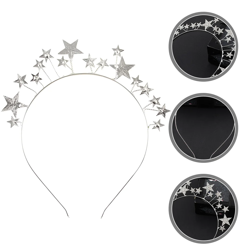 Star Headband Women Hair Decor Bridal Rhinestone Hoops Party Fashion Prime Ornament Woman