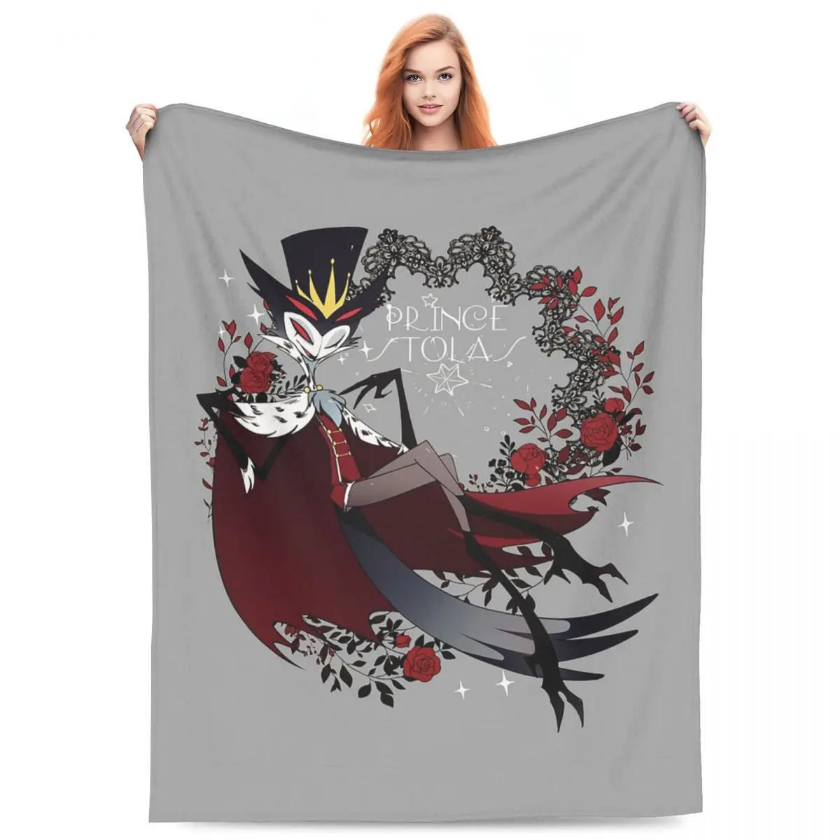 Loona Collage Helluva Boss Anime Blanket Flannel Sofa Throw Blanket Portable for Couch Bedding Office Throws Bedspread Quilt