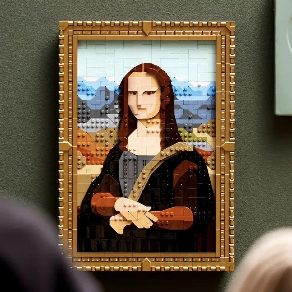 2024 novo 31213 pintura mundialmente famosa mona lisa blocos de construção decoração montar tijolos brinquedos para crianças presentes natal