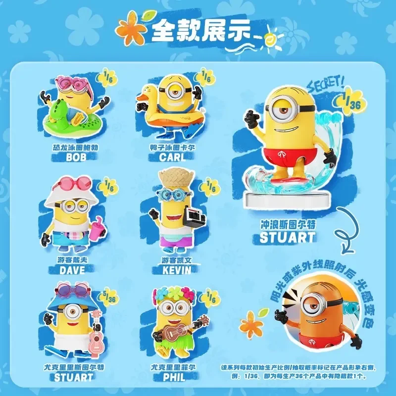الجديد في المخزون Blokees Minions Vol.2 فيل كيفن كارل ستيوارت الصيف أنيمي عمل نموذج لجسم دمية هالوين هدية الكريسماس