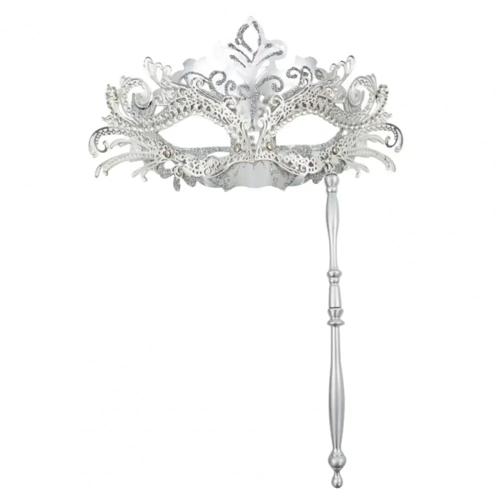 Maschera per travestimento Eleganti maschere per travestimento veneziano per donne Uomini Maschere in metallo per feste fantasia con strass per balli di fine anno Mardi
