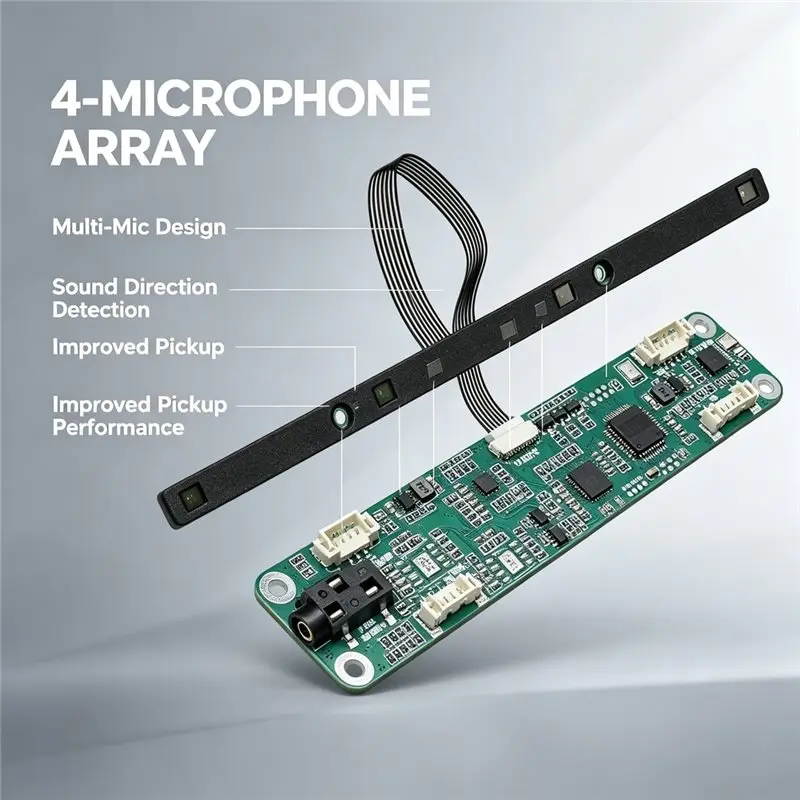 B29C-4 Array Directional 60 Degree Microphone Module With Noise Reduction, Digital Echo Cancellation, For DIY Audio Projects