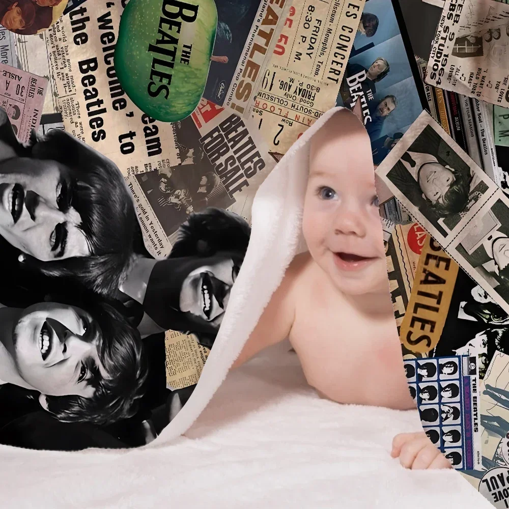 

Плед Harajuku Beatles Members Art, мягкий теплый фланелевый плед для кровати, гостиной, пикника, путешествий, дивана, домашнего текстиля