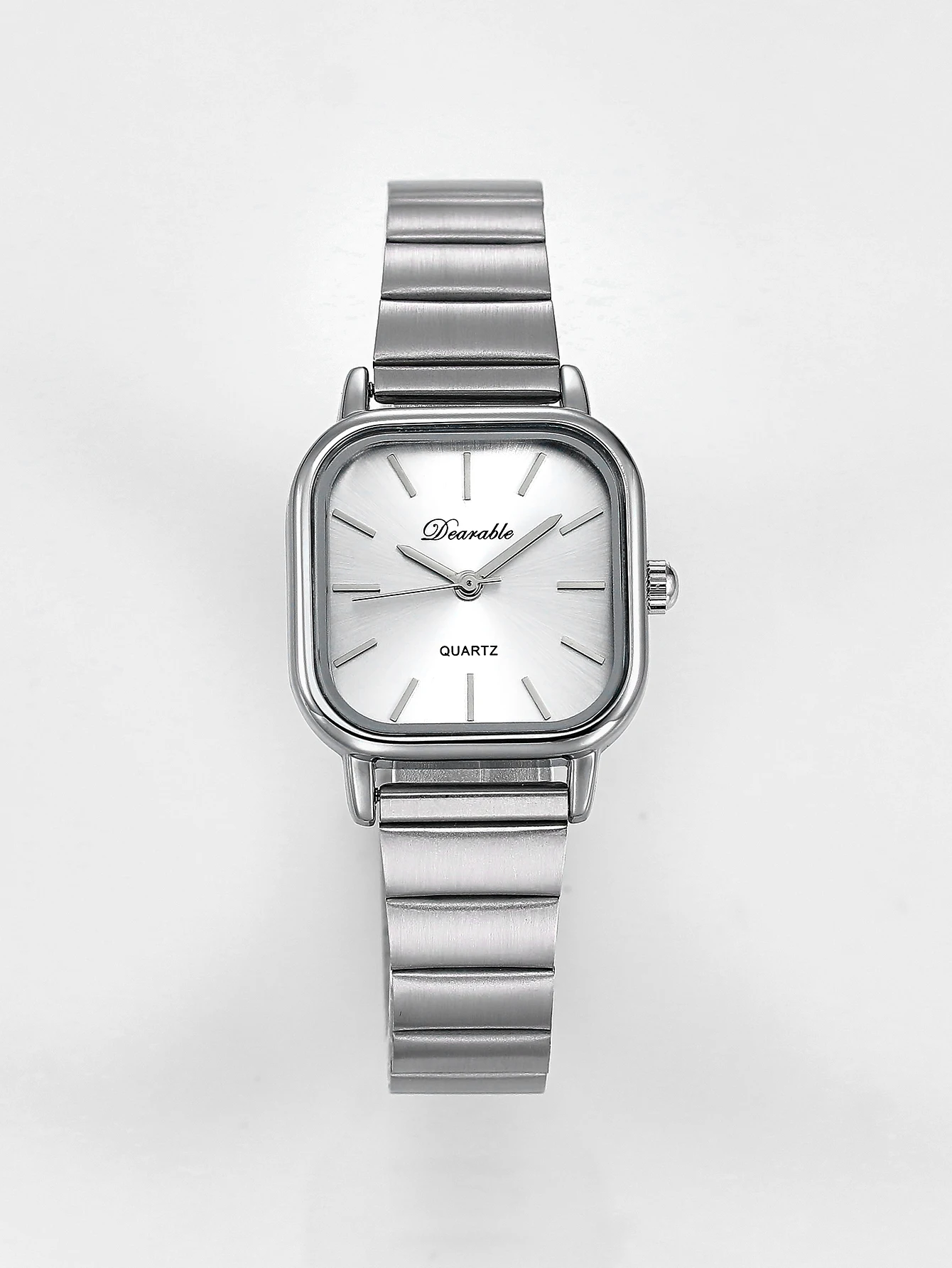 Women’s Square quartz watch，Stainless steel exquisite Fasion Ladies wristwatch simple and casual