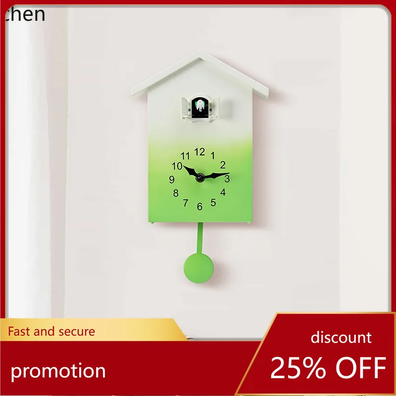 ZML wall clock with cuckoo that pops out of the window to announce the time, a little bird chimes the hour