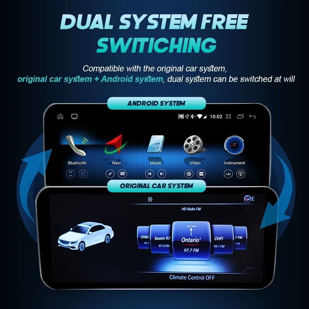 8.8'' Android 14 Wireless Carplay Touch Screen For Mercedes C Class W204 S204 2011-2014 Car Stereo Player Stereo GPS Navigation