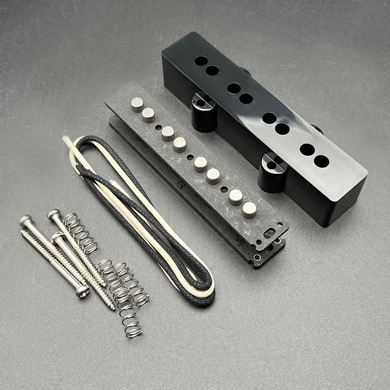 

[Pickup DIY Kits] Alnico 5 4JB Pickup Kits- Fiber Bobbin/Alnico V Pole Piece/Waxed Cloth Cable for Alnico 5 4-String Jass Bass