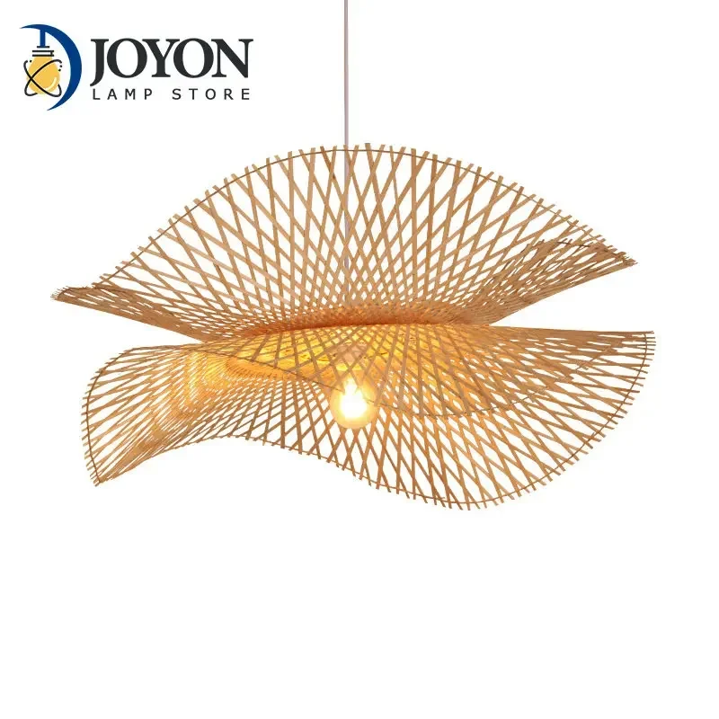 

Modern Bamboo Pendant Lights Asian Style Handmade Hanglamp Lighting Kitchen Island Pendant Lamp Restaurant Chandeliers Luminaire