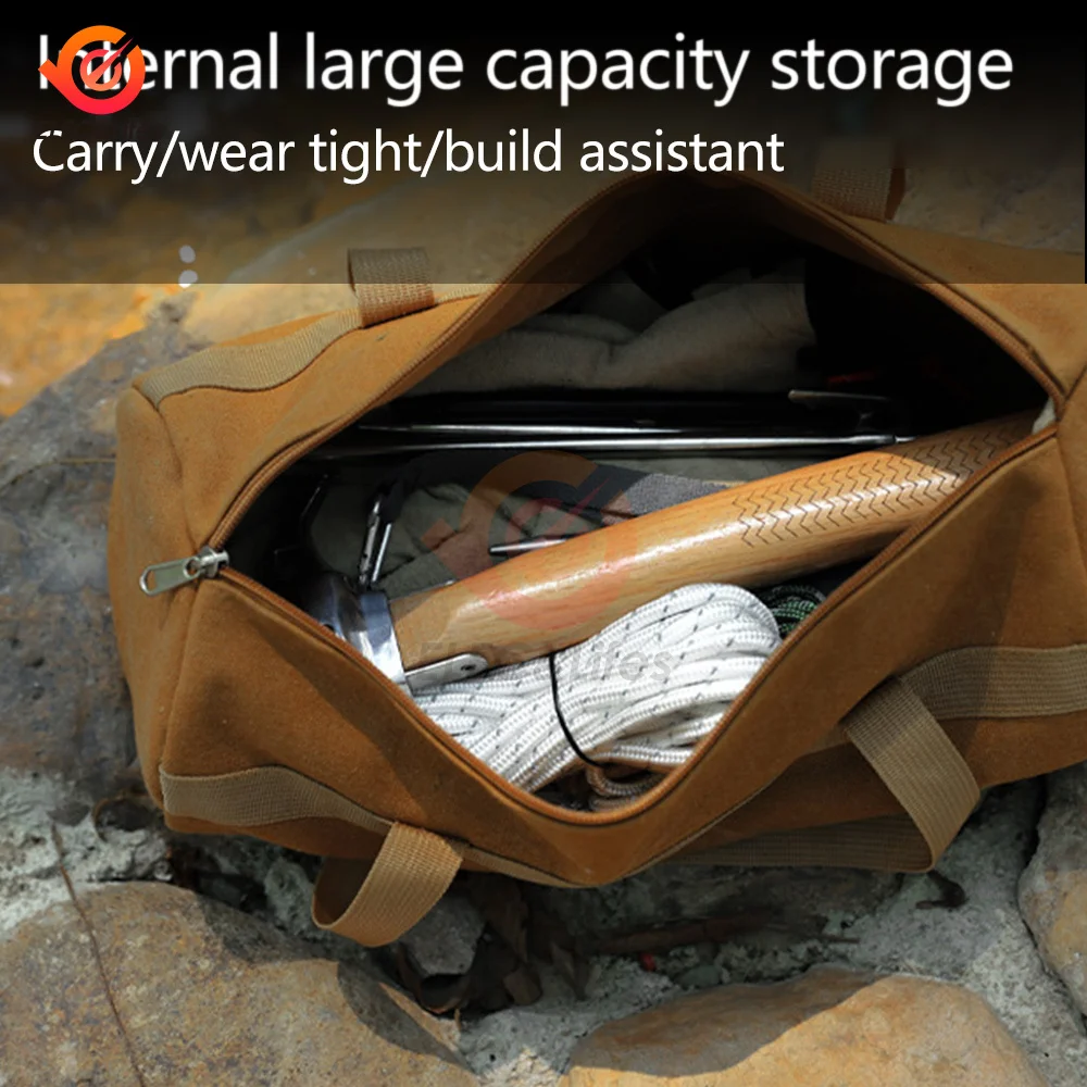 Outdoor Camping Gas Tank Storage Bag Large Capacity Ground Nail Tool Bag Gas Canister Picnic Cookware Utensils Kit Bag
