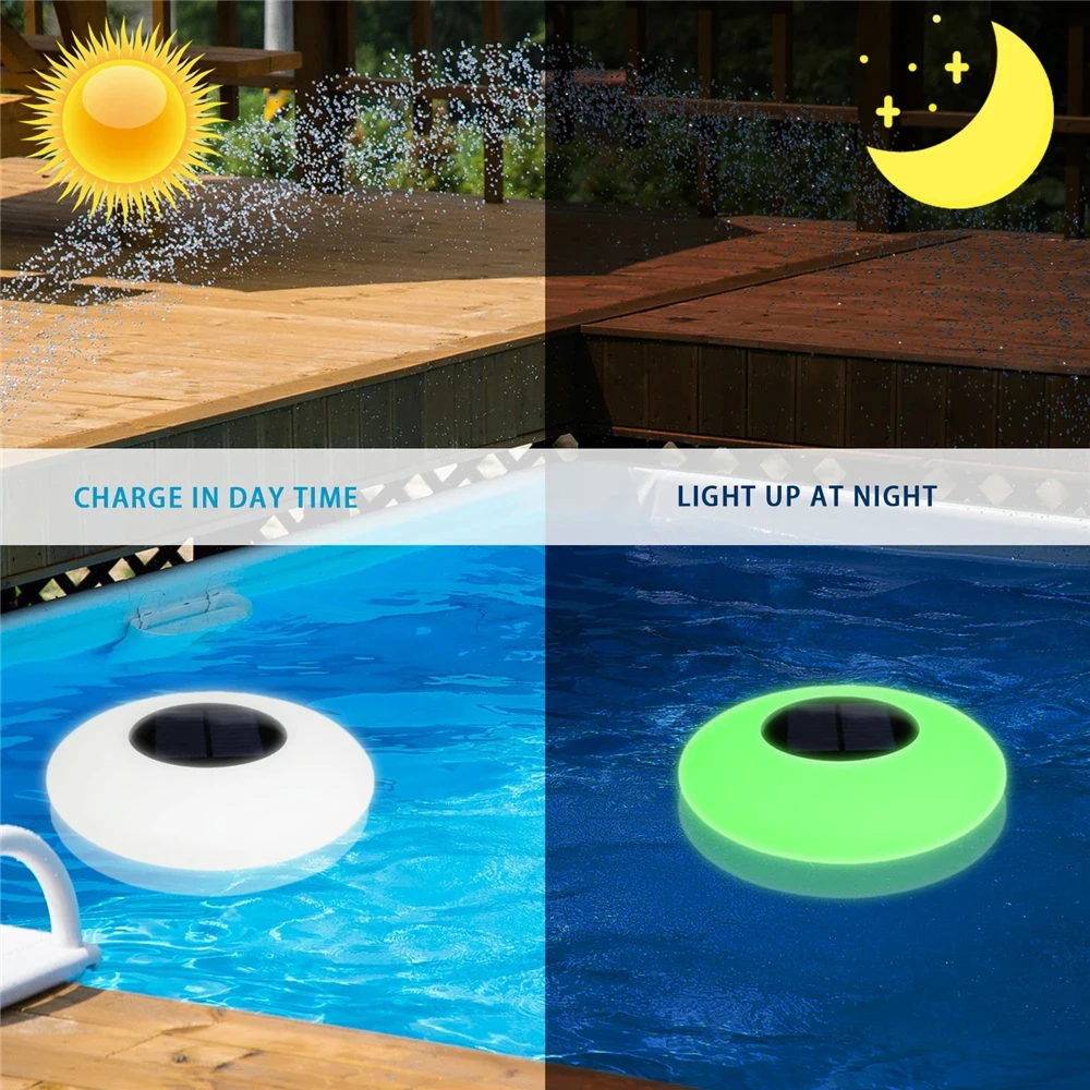 Led Courtyard Night Light Lights Yard Decor Inground Inflável Floating Underwater Waterproof Solar Party Pool Powered Romântico