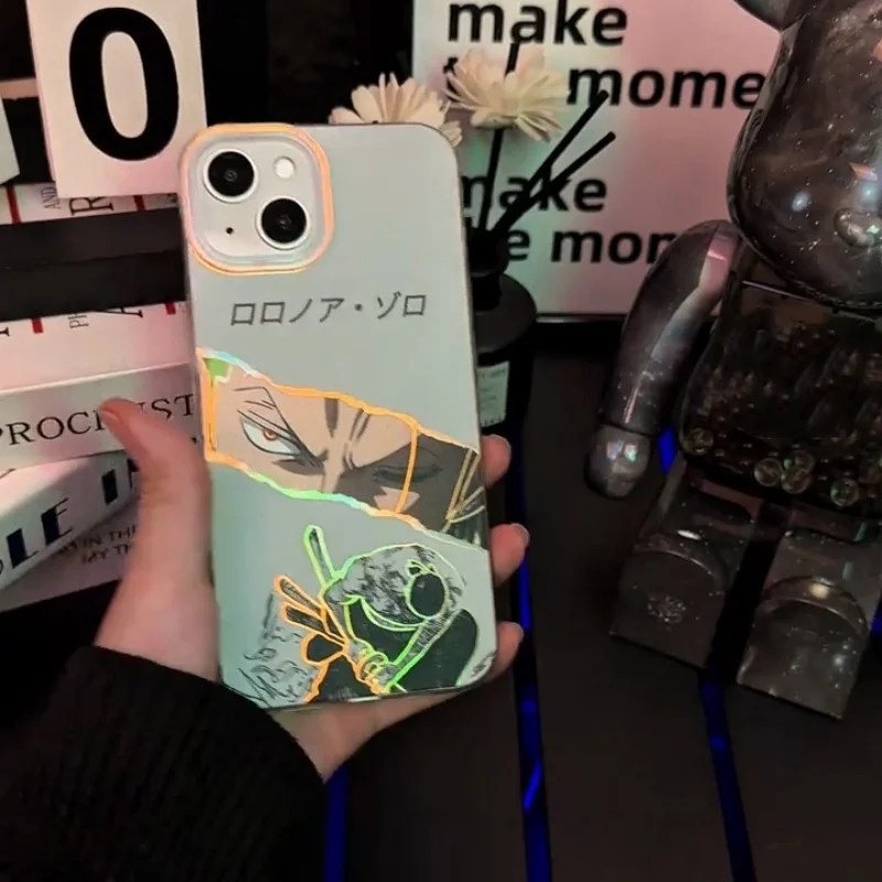 3D-чехол для телефона с изображением Ророноа Зоро из One Piece для iPhone 11, 12, 13, 14, 15, 16, 17 Pro Max Plus, 17 Pro, аниме-чехол ONE PIECE, лазерная гравировка, ударопрочный