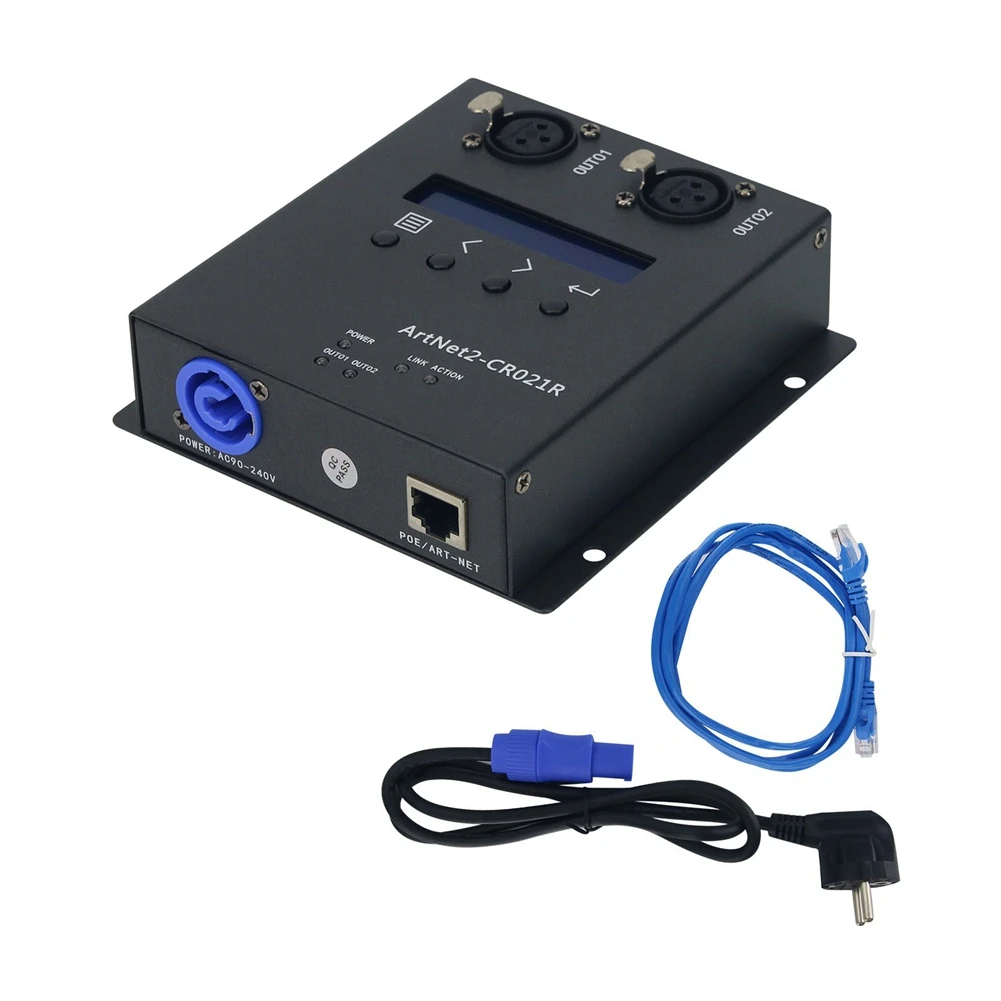 

ArtNet2-CR021R 2-канальный сетевой преобразователь Artnet в Dmx512 Artnet Dmx512 для сенсорной вилки MA2 EU 【A74Z Miuai】