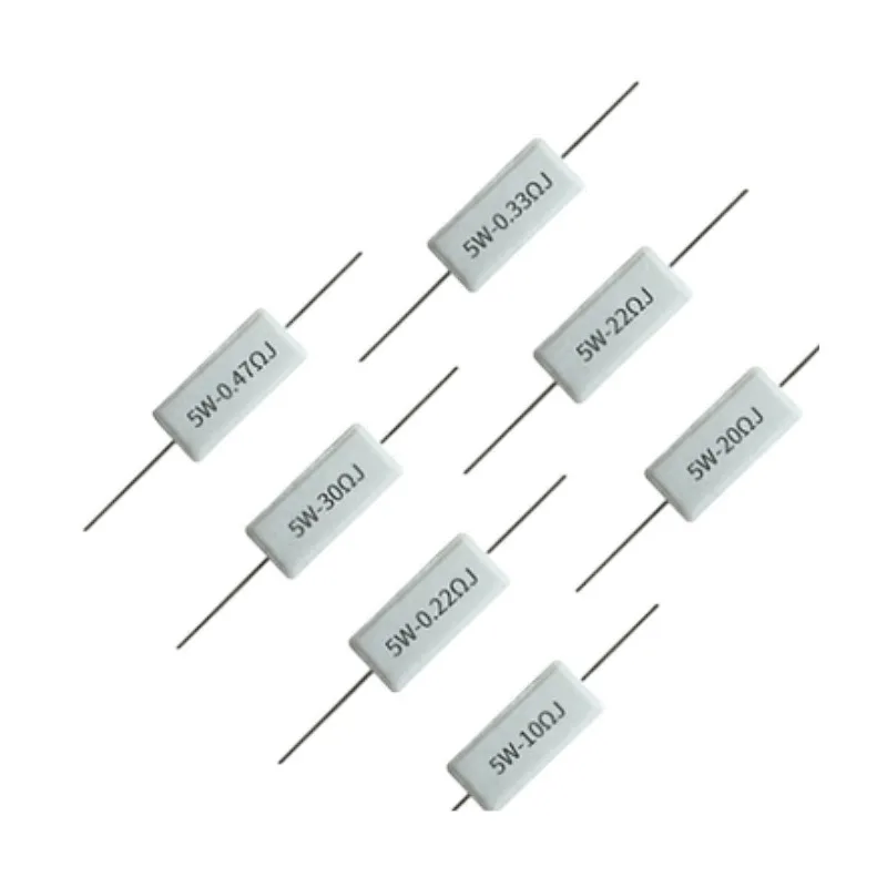 10/Pcs 5W 5% Ceramic Cement Resistance 0.1 ~ 10K 0.1R 0.5R 1R 10R 100R 0.22 0.33 0.5 1 2 5 8 10 15 20 25 30 100 1K 10K ohm