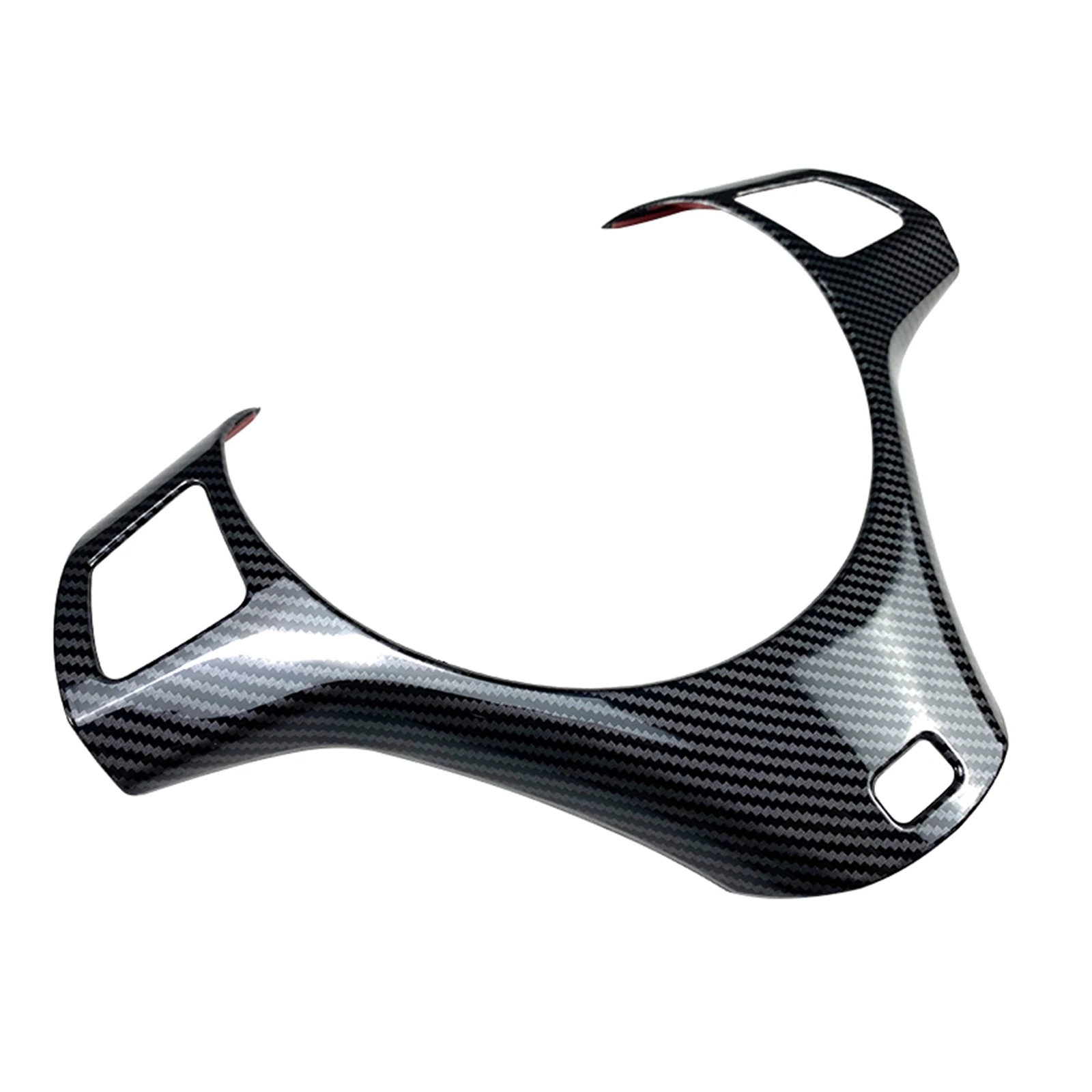 Carbon Fiber Look Interior Steering Wheel Panel Cover Trim Sticker For BMW 3 Seires E90 E91 E92 E93 2005-2012 Advance Versions
